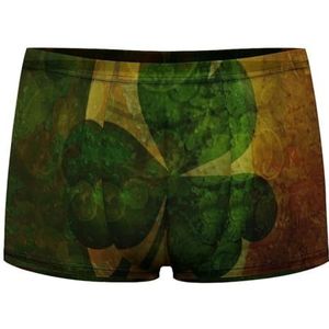 Vlag van Ierland Retro Heren Boxer Slips Sexy Shorts Mesh Boxers Ondergoed Ademend Onderbroek Thong