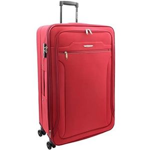 Divergent Retail DR524 Uitbreidbare Lichtgewicht Zachte Bagagekoffers met Vier Wielen Rood, Rood, X Large: 87 x L: 50 x W: 29 4 kg 109L, Lichtgewicht met vier wielen