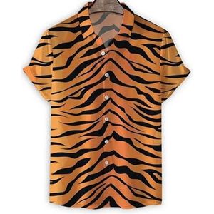 T Shirts Men Leopard Shirt Men 3D Printed Tiger Stripes Short Sleeves Tops Blouse Casual Summer Loose Shirts-Shirts-Zxa33493-Xxl
