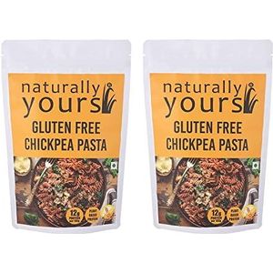 Naturally Yours Pasta Chickpea Gluten-Free | 100% Natural & Vegetarian | Corn Amaranth Bengal Gram Jowar Rice | Easy to Cook & Rich in Fibre | 200g (Pack of 2)