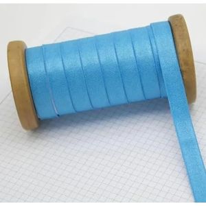 50 yards groothandel breedte 12 mm snoep kleur helder licht elastische band naai ondergoed riem beha schouderband haarband elastische band-blauw-12mm-50yards