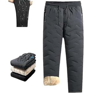 Heren Joggingbroek, Winter Fleece Gevoerd, Thermische Joggingbroek, Unisex, Waterdichte Broek Maten, Dikke Warme Casual Sportbroek, Winterbroek Met Zakken, M-7XL(Gray B,7XL)