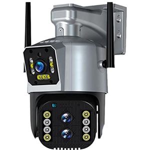 DVR-kits voor bewaking, 2k 4MP Camera Outdoor PTZ Drie Lens Dual Screen 10X Zoom Auto Tracking Beveiliging CCTV Video Surveillance cam P2P,Buitencameratoezicht(WIFI With 32GB)