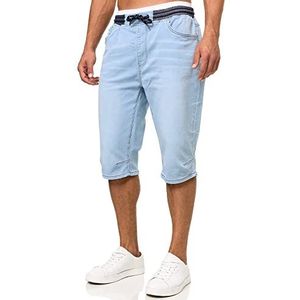 INDICODE Heren Vasile Jeans Shorts | Jeans korte broek met 5 zakken Dim Blue XXL