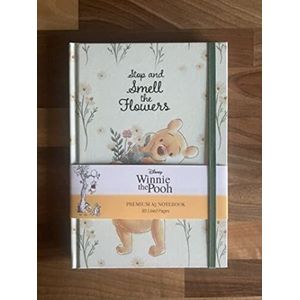 Grindstore Disney Winnie The Poeh A5 Notebook (Stop and Ruik het bloemenontwerp) - Officiële merchandise