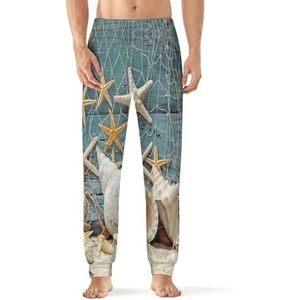 Starfish Pyjama voor heren, zachte loungebroek met zak, slaapbroek, loungewear