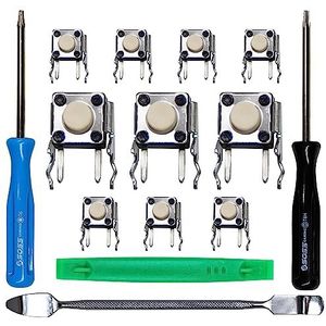 SOSS GAMING® 2023 Reparatieset voor tactiele schakelaars voor Xbox One-controllers basismodel, S, Elite Series 1, Elite Series 2 - RB LB bumperknop reparatie en reparatie (10 stuks)