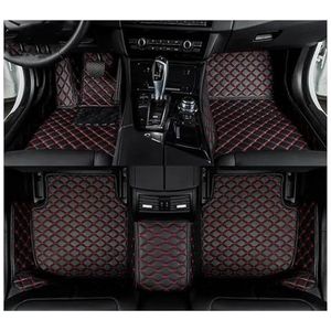 LHD Voor Captur 2013-2017 2018-2023 Anti-slip Accessoires Auto-interieur Anti-fouling Vloermatten Waterdicht Antislip Voetkussen(Black Red)