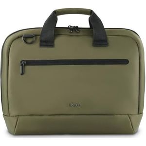Hama Laptoptas voor laptops van 13,3 inch - 14,1 inch (lichte zakelijke tas als schoudertas of draagtas, notebooktas met organizer-voorvak en binnenvak, waterafstotend, gewatteerd), olijf