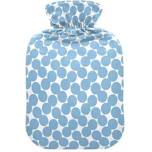 LI ZHI XIN PVC warmwaterkruik met fluwelen deksel 1L 2L klein medium polka dot patroon