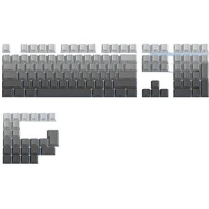 QPSJXN SUMPRIME SCHAVED SUMPRIME PBT grijs gradiënt keycaps compatibel met 133-136 mechanische KELVESTAUX (grijs 133 toetsen)