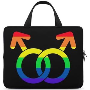 Gay Liefde LGBT Prode Reizen Laptop Sleeve Case Aktetas Met Handvat Notebook Messenger Bag voor Office Business