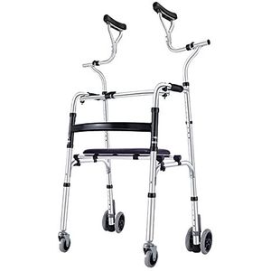 Opvouwbare rollator voor zwaar gebruik Opvouwbare rollator voor zwaar gebruik In hoogte verstelbare rollator Loophulpmiddel voor senioren en volwassenen Geschikt voor mensen met beperkte mobiliteit