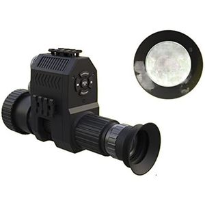 Nachtzichtbril, NK007Plus Zwart Monoculaire Jacht Nachtkijker Jacht Camera Video Record HD1080P met 850nm Led/La-ser IR voor kamperen en jagen(Size:007PLUS LED WITH KIT)