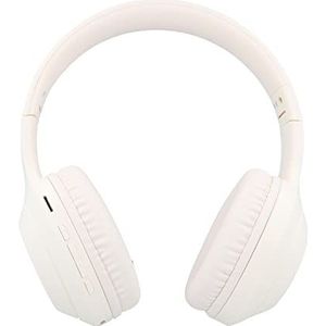 Draadloze bluetooth-hoofdtelefoon [hoofdtelefoon met verstelbare hoofdband] licht, comfortabel en opvouwbaar [ruisonderdrukking] met microfoon (draadloos, beige)