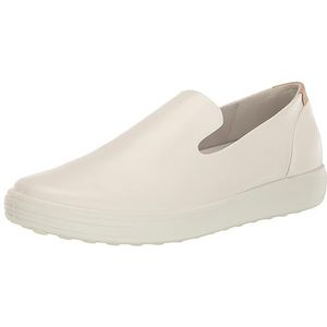 ECCO Women's Soft 7 Slip ON Sneaker, White/Powder, 8-8.5