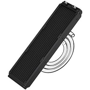 CLDIY Waterkoeler, 12-buiss aluminium warmtewisselaar koeler met buis voor PC CPU-computer waterkoelsysteem DC12V 360mm