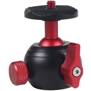 NovelGoal Mini Statief Balhoofd 360 Graden Swivel Ballhead Video Stand Panoramische Hoofden 1/4 ""Mount voor SLR Camera Statief Stabilisator Accessoires (rood opgewaardeerd)