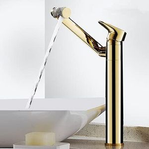 Badkamer wastafel kraan, bekkenkraan moderne roteerbare badkamer mixer kraan goud/zwart/wit/chrome wasbekkens kraan warm en koude wastafel kraan, kranen voor badkamer schoonheid komt