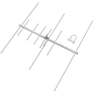 HYS Dual-Band 9,5/11,5 dBi 100 W Yagi-antenne 8-elementenstraal 2 meter/70 cm VHF/UHF-Yagi-buitenantenne met U-bouten voor 144/430 MHz Ham Mobile digitale radio/repeater (TC-YG08UV)