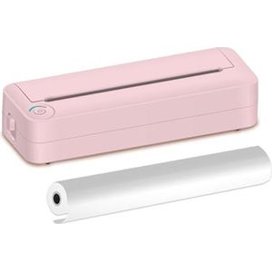 A4 Draagbare Papierprinter Thermisch Afdrukken Draadloos BT Connect For Mobiele Fotoprinter Ondersteuning 210 Mm Breed Helder Afdrukken(Pink)
