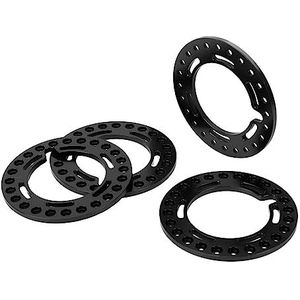 Beadlock-ringen voor Velgen, CNC-gefreesde 1,9-inch Aluminiumlegering Beadlock-ringen voor rupsauto's (Zwart)