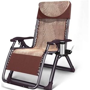 GEIRONV Draagbare fauteuil, 90-170 Gratis aanpassing Binnen Buiten Balkon Ligstoel Driehoek Ondersteuningsstructuur Opvouwbare relaxstoel Fauteuils