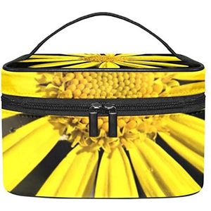 Bloem make-up organizer tas, reismake-up tas organizer case draagbare cosmetische tas voor vrouwen en meisjes toiletartikelen, Meerkleurig, 22.5x15x13.8cm/8.9x5.9x5.4in