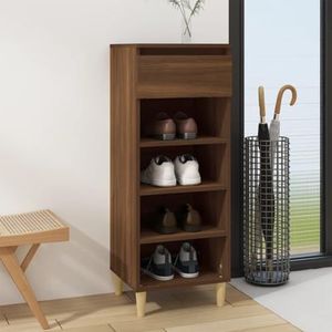 XGWKCNV Furniture select-Schoenenkast Bruin Eiken 40x36x105 cm Engineered Wood