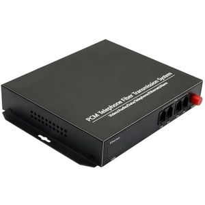 1 paar 4-kanaals PCM Voice Tel Over glasvezel multiplexer extender, FC optische poort, ondersteuning for nummerherkenning en faxfunctie