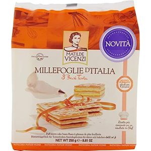 4x Matilde Vicenzi millefoglie 3 basi torta drie bases voor cake, koekjes 250 g