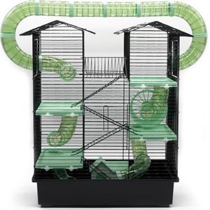 ZooPaul Knaagkooi XXL CH2+ hamsterkooi accessoires turquoise muis hamster kooi tunnesysteem speelplaats NIEUW