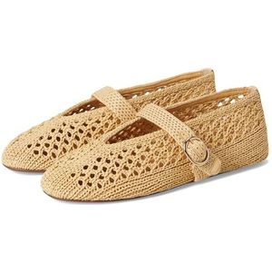 Steve Madden Dames Alara Ballerina's, Naturbast, 38 EU, Natuurbast., 38 EU