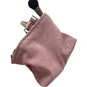 DieffematicHZB make-up tas Corduroy Travel Cosmetic Bag Portable Makeup Storage Bag Purses Women Large Capacity Zipper Make Cosmetic Bag