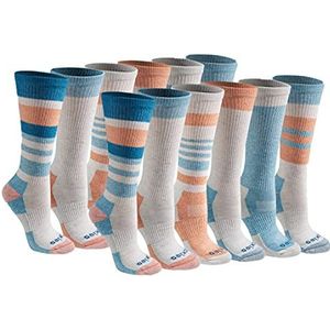 Dickies Dri-Tech Moisture Control Crew Socks Multipack damessokken, 12 stuks, Haver gesorteerd (12 paar), 6-9