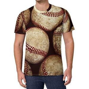 Oude vintage honkbal heren korte mouw T-shirt casual ronde hals T-shirt mode zomer tops