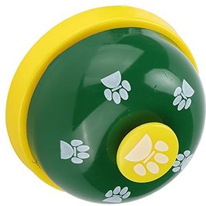 Syrisora Pet Training Bell, Draagbare Interactieve Educatieve Hond Kat Bells Speelgoed voor Huisdier Training en Communicatie (Gele achtergrond en Groen deksel)