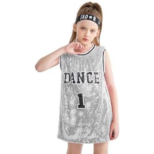 LOLANTA Danskostuum met pailletten voor meisjes, hiphopdanskostuum, 152-164, dag 160