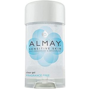 Almay Gevoelige huid van transparante gel, anti-transpirant en deodorant, geurloos, 63,8 g