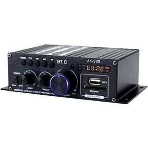 Audioversterker, 40W * 2 AK380 Bluetooth 5.0 HIFI Power versterkers Stereo Home Auto Audio 12 V Digitale Geluidsversterker BAS Muziekspeler Fm Radio