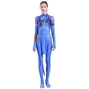 Avatar Kostuums voor Kinderen，Halloween Meisje Neytiri Cosplay Avatar Kostuums，Blauwe Strepen Avatar Kostuum voor Volwassenen，Unisex Feestkostuums voor Leeftijden 12 tot 24.(3XL,Adult B)