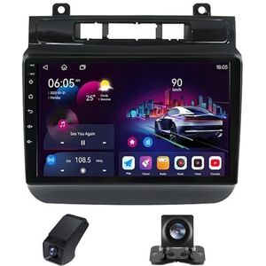 Autoradio,Android 13 geldt geldt voor Volkswagen Touareg FL NF 2010-2018 9 inch HD touchscreen autoradio met draadloze Carplay Android Auto Bluetooth stuurbediening Achteruitrijcamera(NF-6)