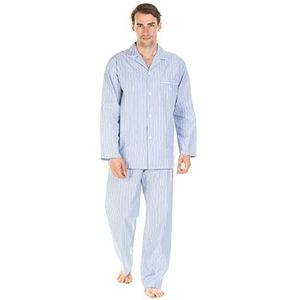 Haigman 100% Katoen Pyjama 7491 Lichtblauw Streep XL