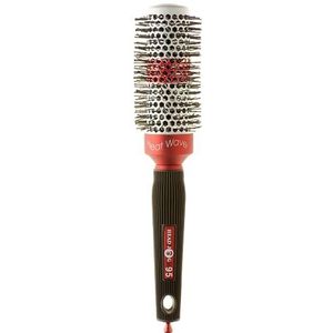 Head Jog Heat Wave Radiale Borstel. Ronde keramische borstel met ionenborstelharen voor het drogen en krullen van het haar. De cilinder van de haarborstel verandert van temperatuur.