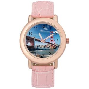 San Francisco Golden Gate Bridge Horloges voor Vrouwen Mode Sport Horloge Vrouwen Lederen Horloge