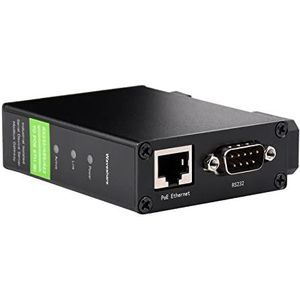 Waveshare RS232/485/422 to RJ45 Ethernet Module, TCP/IP to Serial, with POE Function, Bi-directional Transparent Transmission, Suitable for Data Acquisition, Intelligent Instrument Monitoring, etc