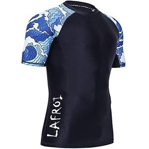 LAFROI Heren korte mouw UPF 50+ Baselayer Skins Compressie Rash Guard Surge Size SM