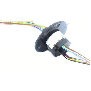 1 stuk glijring, lijnring, doorgangsgat, borstel, glijring, draad, 360 graden draaibaar, 6/12/24 kanalen 2A ~ 10A (5- buiten 22mm -12 draad 2A kunststof)