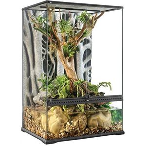 Exo Terra Terrarium van glas, met unieke frontventilatie, 60 x 45 x 90 cm, ook als paludarium te gebruiken