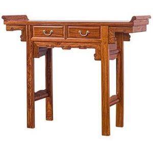 Meditatietafelaltaar Mahoniehouten meubelen, tafel met verhoogd hoofd van rood sandelhout, wierooktafel in Chinese stijl van palissanderhout, entreetafel, volledig massief houten kist met boeddhistisc